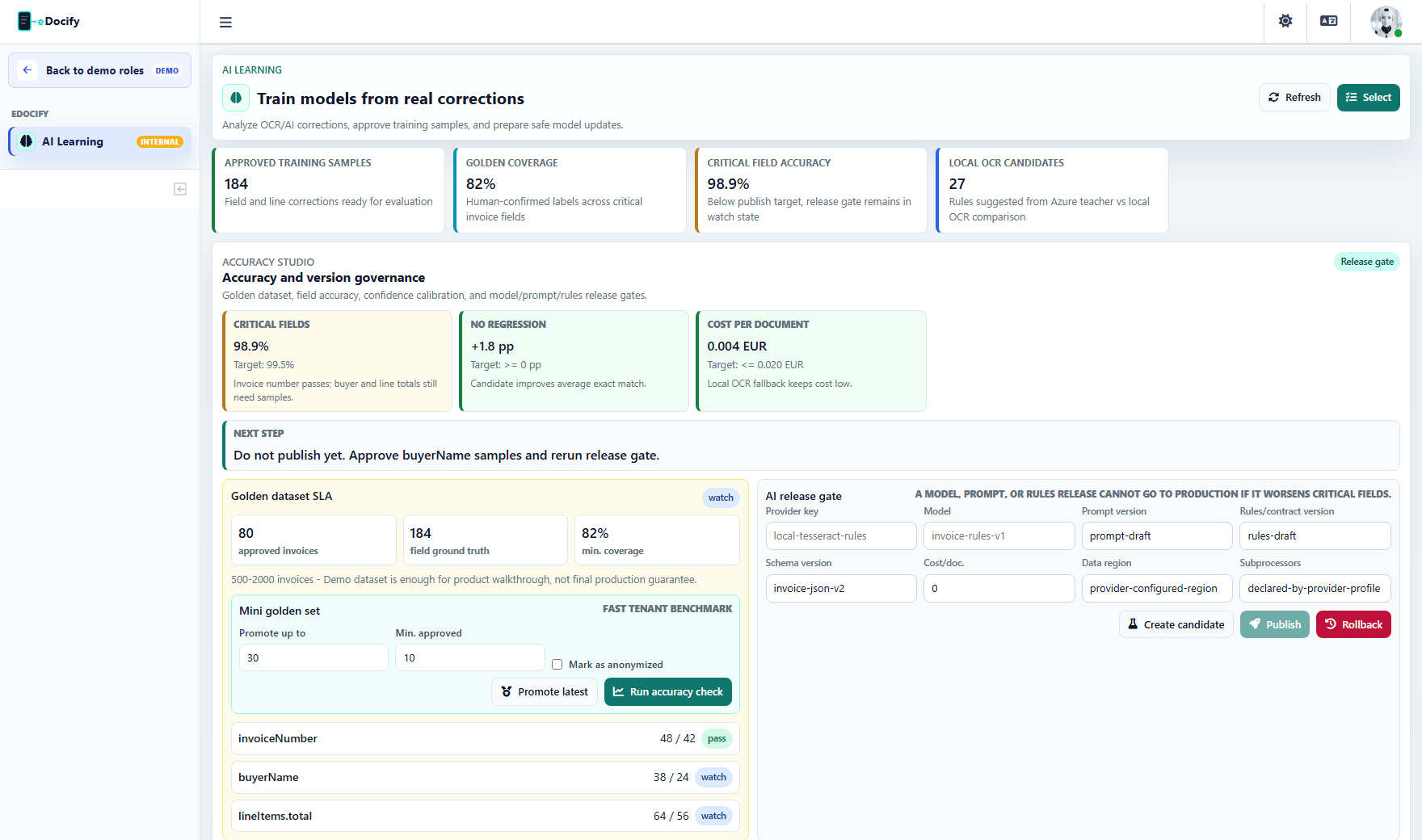 eDocify AI Learning Engine